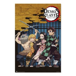 POSTER DEMON SLAYER LA CASA DEI TAMBURI