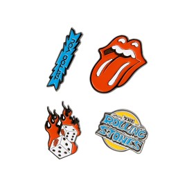 SET DE 4 PIN BADGE THE ROLLING STONES
