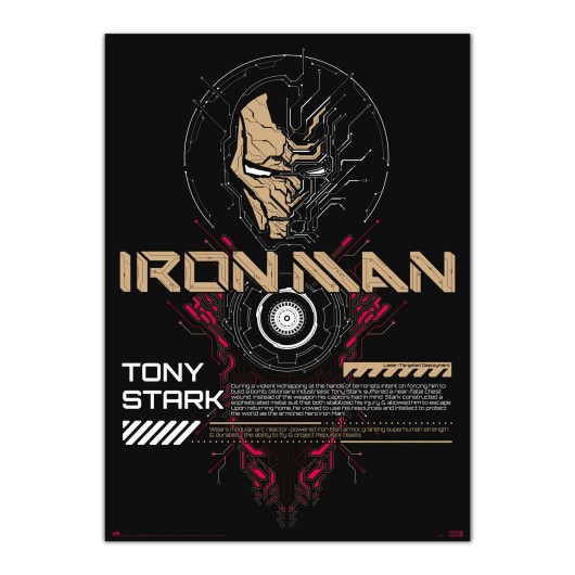 POSTER LUMINISCENTE MARVEL IRON MAN