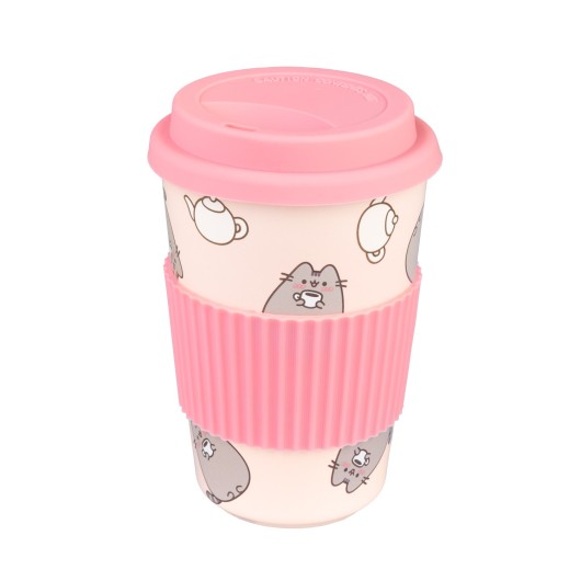 BICCHIERE DI CERAMICA CON TAPPO PUSHEEN MOMENTS