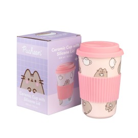 BICCHIERE DI CERAMICA CON TAPPO PUSHEEN MOMENTS 2