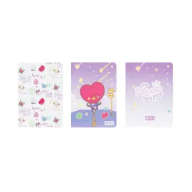 PACK 3 QUADERNI A6 BT21 THE JOURNEY TATA 2