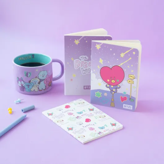PACK 3 QUADERNI A6 BT21 THE JOURNEY TATA