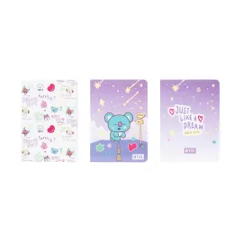 PACK 3 QUADERNI A6 BT21 THE JOURNEY KOYA 2