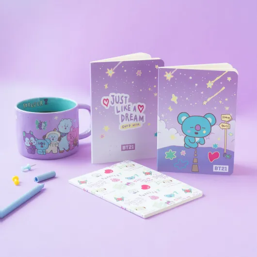 PACK 3 QUADERNI A6 BT21 THE JOURNEY KOYA