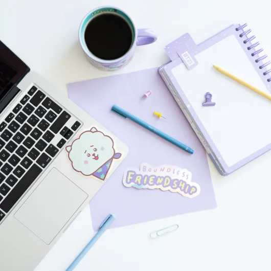 PACK 2 ADESIVI IN VINILE BT21 THE JOURNEY RJ