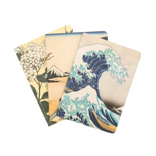 PACK 3 QUADERNI A6 HOKUSAI LA GRANDE ONDA DI KANAGAWA