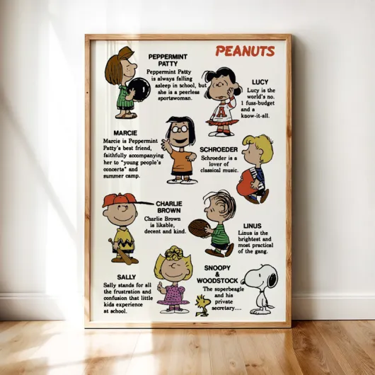 POSTER SNOOPY PERSONAGGI
