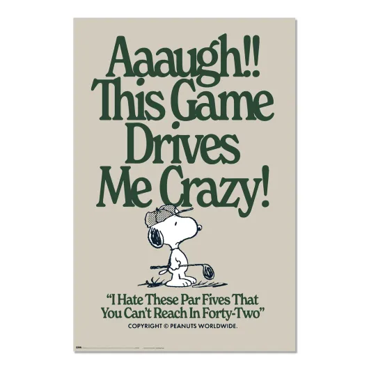 POSTER SNOOPY THIS GAME DRIVES ME CRAZY