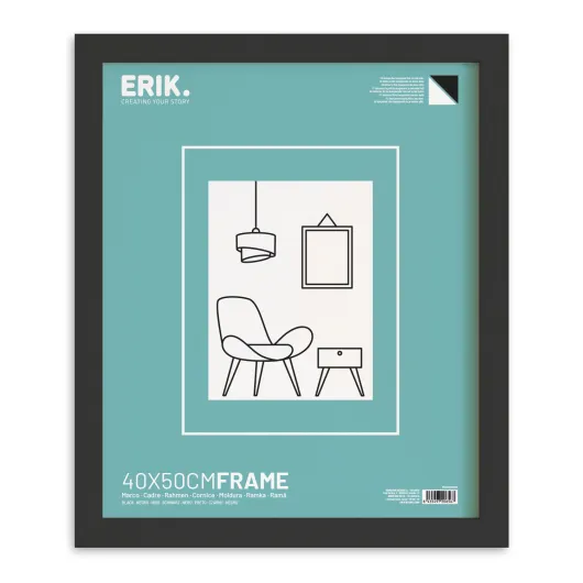 CORNICE 40X50 CM MDF NERO
