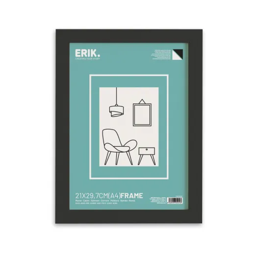 CORNICE A4 29,7 x 21 CM MDF NERO