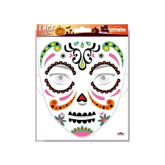 MASCARA DE PEGATINAS HALLOWEEN DIA DE MUERTOS