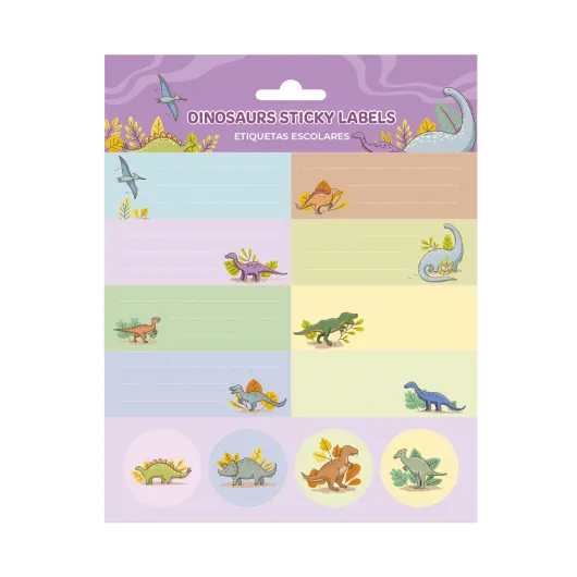 ETICHETTE ADESIVE DINOSAURIOS
