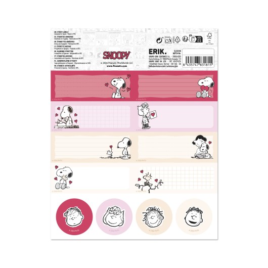 ETICHETTE ADESIVE SNOOPY LOVE SEASON