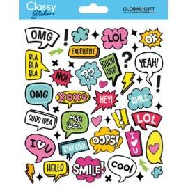 ADESIVI CLASSY MESSAGGI