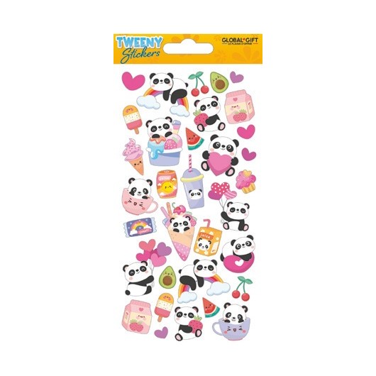 ADESIVI TWEENY FOAMY PANDA DIVERTENTI