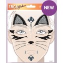 MASCARA DE PEGATINAS HALLOWEEN GATO