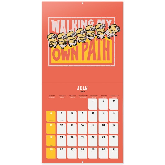 CALENDAR 2027 30X30 MINIONS USA