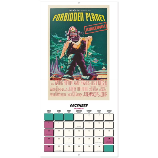 CALENDAR 2027 30X30 RETRO SCI-FI USA