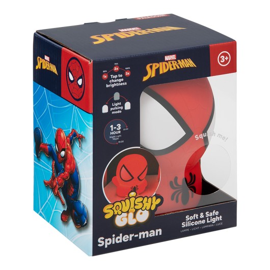 LAMPADA SQUISHY RICARICABILE IN SILICONE SPIDERMAN