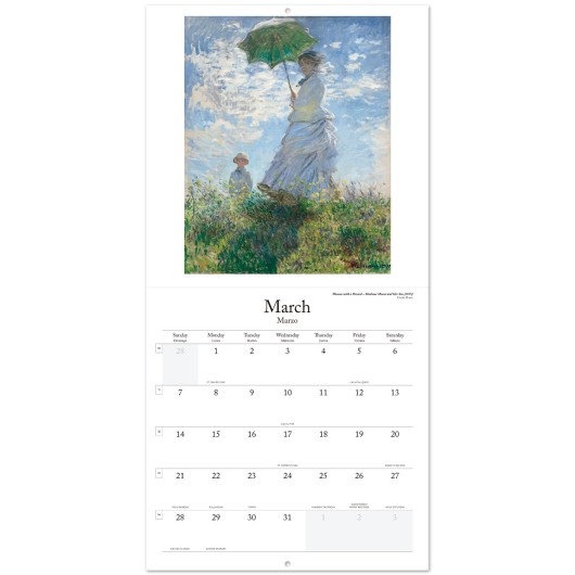 CALENDAR 2027 30X30 MASTERPIECES USA