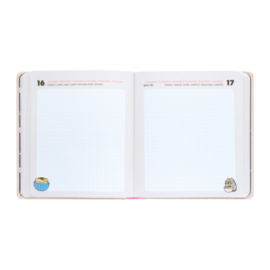 DIARIO SCOLASTICO GIORNALIERO 2026/2027 TAGLIA M RILEGATURA CUCITA 11 MESI PUSHEEN SUSHI ROLL