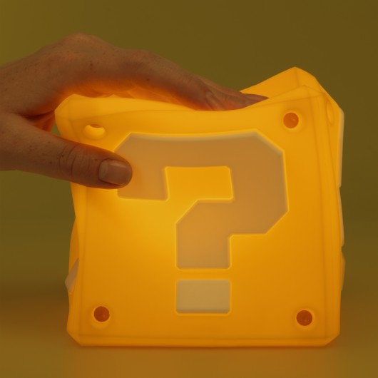LAMPADA SQUISHY RICARICABILE IN SILICONE BLOCCO INTERROGATIVO MARIO