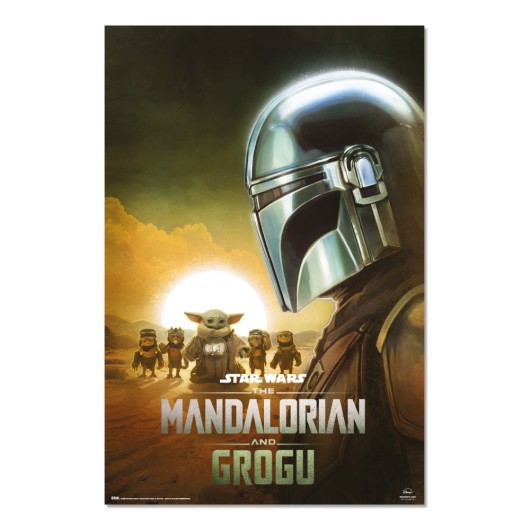 POSTER STAR WARS THE MANDALORIAN AND GROGU DIN DJARIN