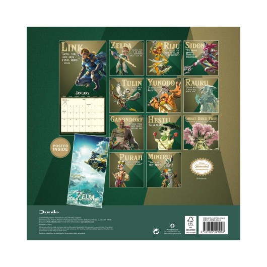 CALENDARIO 2027 30X30 THE LEGEND OF ZELDA