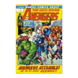 POSTER MARVEL AVENGERS 100TH ISSUE