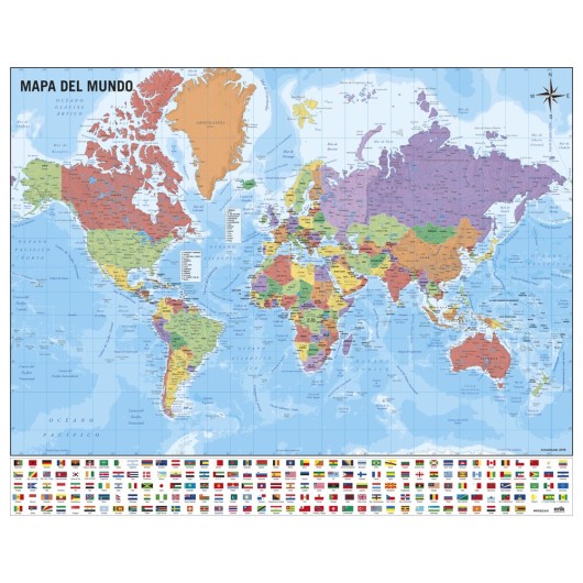 MINI POSTER MAPA DEL MUNDO