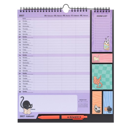 PLANNER 2026/2033 MEOW MEOW