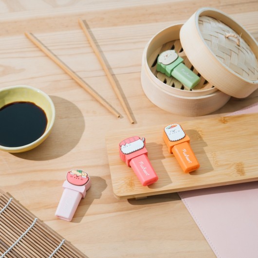SET DI 4 EVIDENZIATORI CON TOPPER PUSHEEN SUSHI ROLL