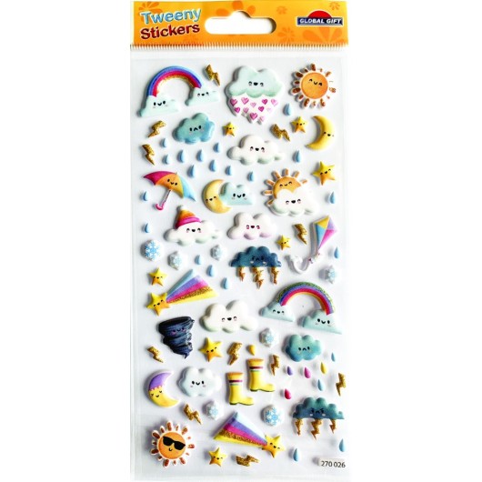 ADESIVI TWEENY FOAMY TEMPO PIOVOSO GLITTER