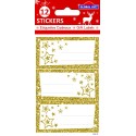 ETICHETTE NATALE STELLE ORO