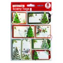 ADESIVI SCENY TAG NATALE ABETI