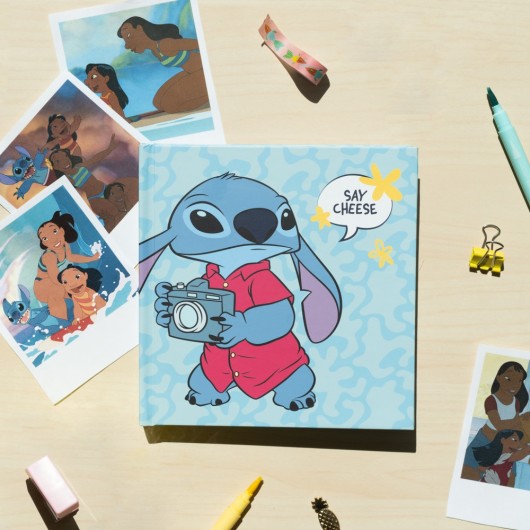 ALBUM FOTO 16X16CM 24 PAGINE AUTOADESIVE DISNEY STITCH TROPICALE