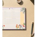 BLOC PLANNER SETTIMANALE A4 BOTANICAL WILD FLOWERS ITALIANO KOKONOTE