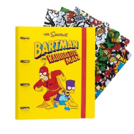 RACCOGLITORE A 4 ANELLI IN POLIPROPILENE THE SIMPSONS