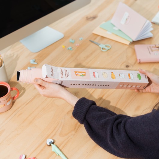 TAPPETINO MOUSE IN PELLE VEGANA (PU) PUSHEEN SUSHI ROLL