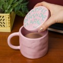 TAZZA CON COPERCHIO TORTA BUON COMPLEANNO
