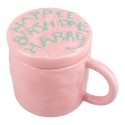 TAZZA CON COPERCHIO TORTA BUON COMPLEANNO
