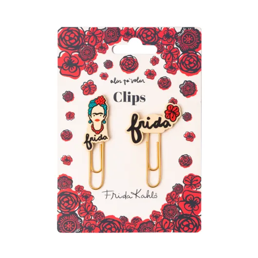 CLIPS CON TOPPER FRIDA KAHLO