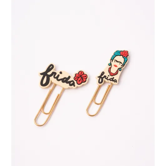 CLIPS CON TOPPER FRIDA KAHLO