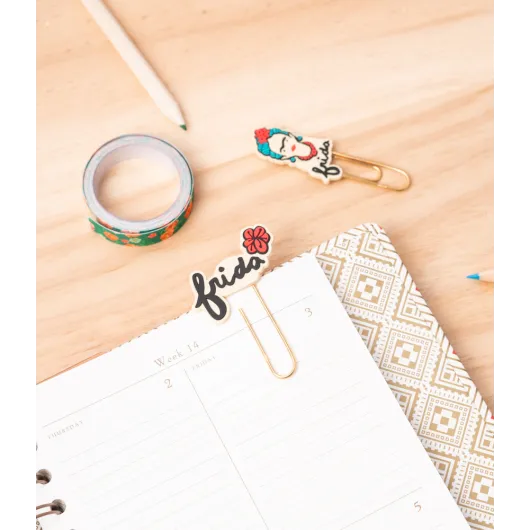 CLIPS CON TOPPER FRIDA KAHLO