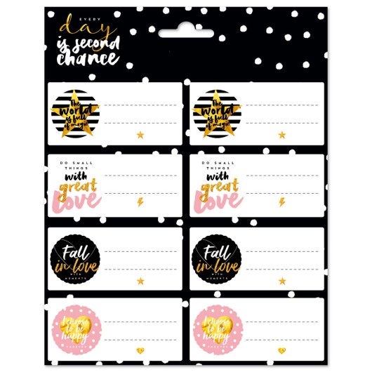ETIQUETAS ADHESIVAS GLITTER STARS