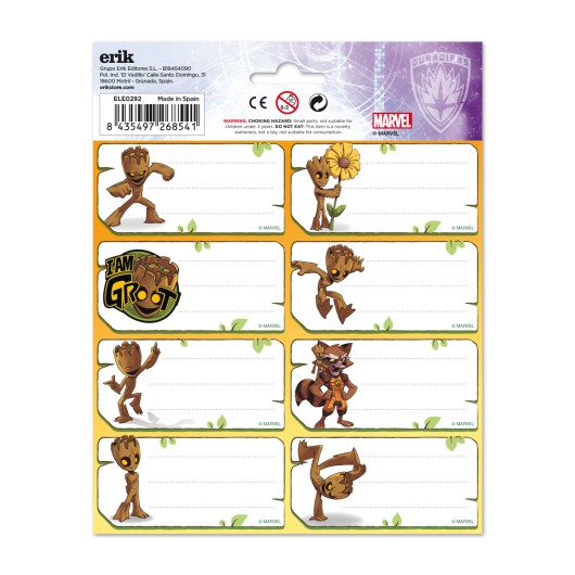 ETIQUETAS ADHESIVAS MARVEL GROOT