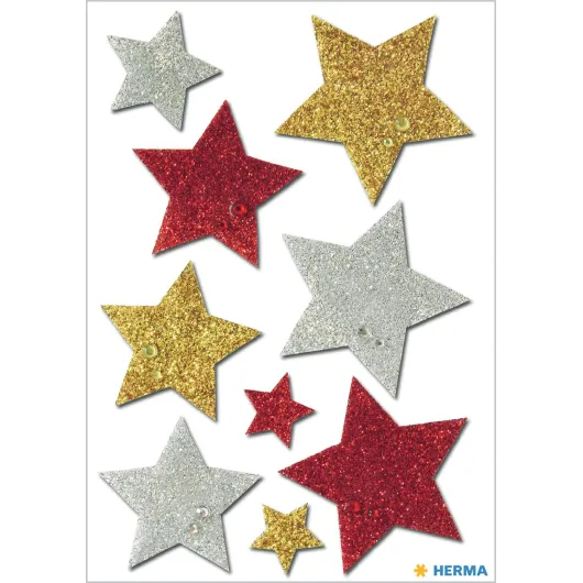PEGATINAS MAGIC ESTRELLAS COLORES GLITTER