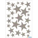 PEGATINAS MAGIC ESTRELLAS PLATEADAS GLITTER