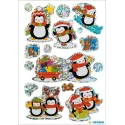 PEGATINAS MAGIC PINGÜINOS NAVIDEÑOS BRILLO